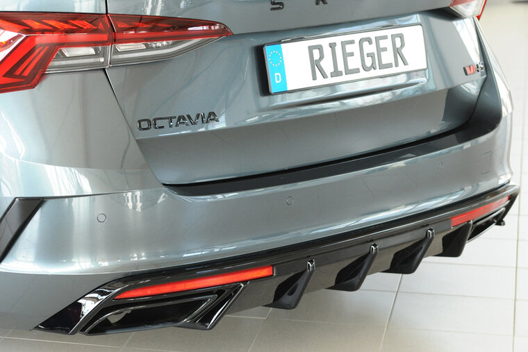 Rieger Tuning diffuser Skoda Octavia RS NX voor voertuigen met originele trekhaak