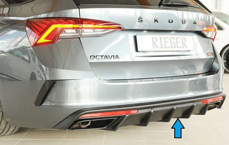 Rieger Tuning diffuser Skoda Octavia RS NX voor voertuigen met originele trekhaak