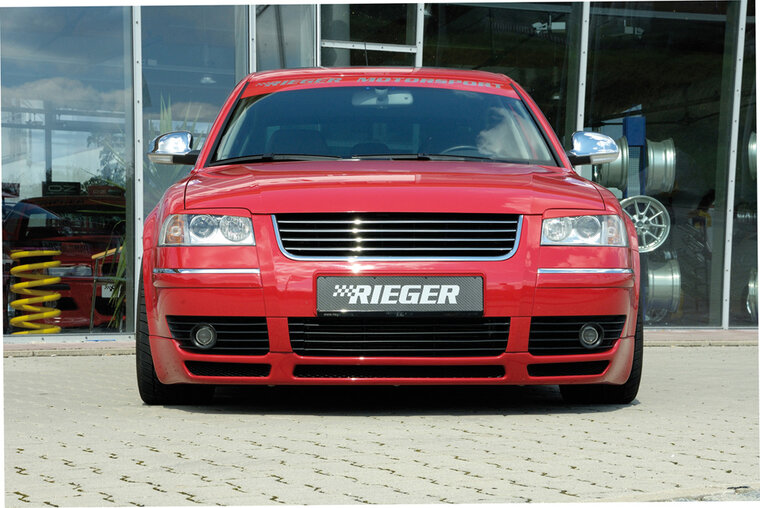 Rieger Tuning voorspoiler lip VW Passat (3B/G) met 2 Turbo luchtinlaten voor V6 Diesel