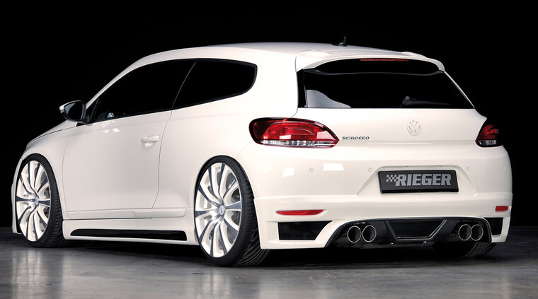 Rieger Tuning uitlaatdemper, rechts, links, verschoven zijde VW Scirocco 3