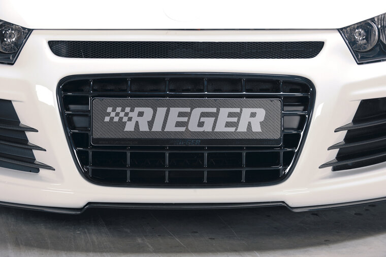 Rieger Tuning grille glanzend zwart VW Scirocco 3 voor voorbumper 14102 / 14103