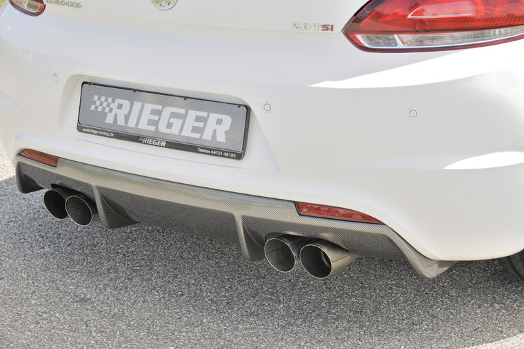 Rieger Tuning diffuser VW Scirocco 3 alleen voor &quot;R-Line&quot; achterskirt