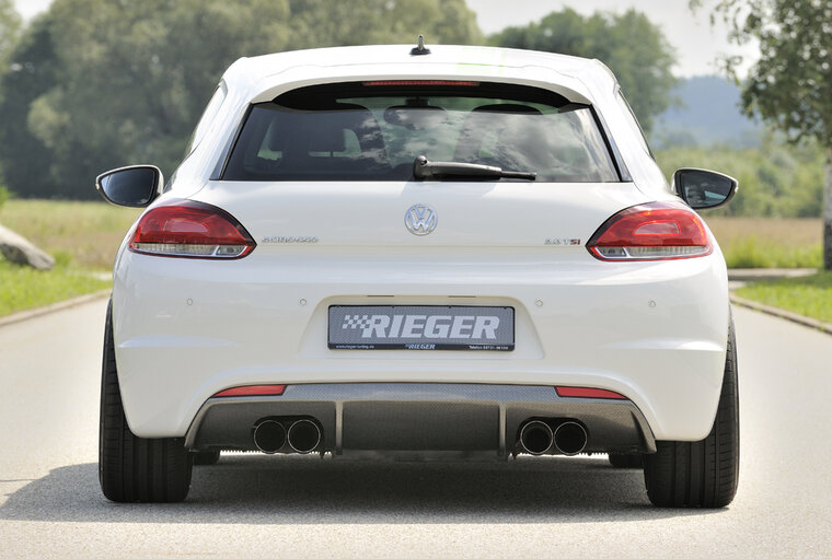 Rieger Tuning diffuser VW Scirocco 3 alleen voor &quot;R-Line&quot; achterskirt