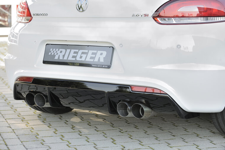 Rieger Tuning diffuser VW Scirocco 3 alleen voor &quot;R-Line&quot; achterskirt