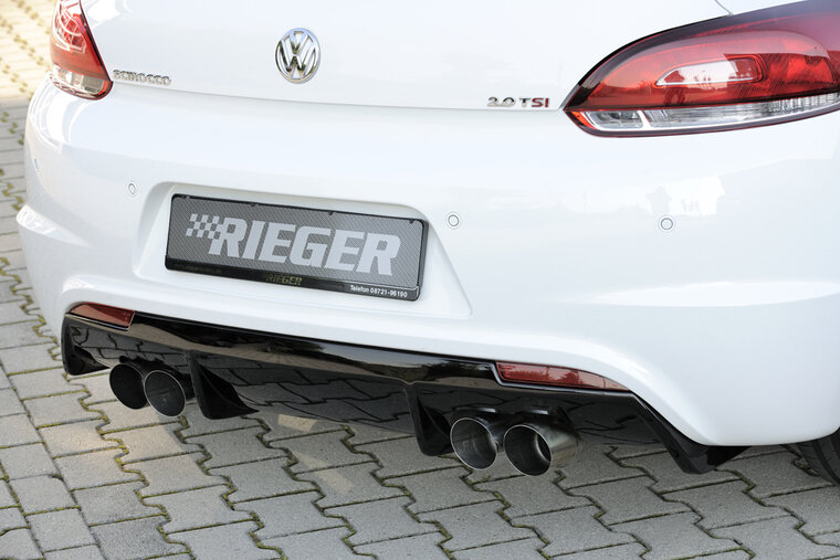 Rieger Tuning diffuser VW Scirocco 3 alleen voor &quot;R-Line&quot; achterskirt