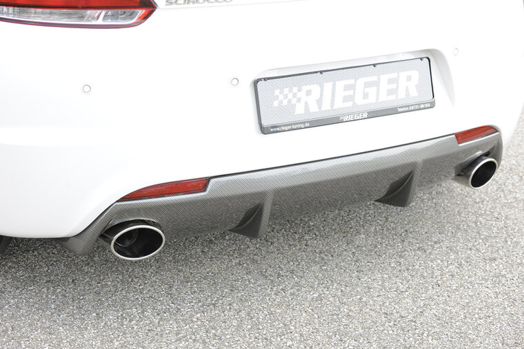 Rieger Tuning diffuser VW Scirocco 3 alleen voor &quot;R-Line&quot; achterskirt