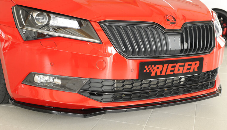 Rieger Tuning voorsplitter Skoda Superb III 3T/3V voor originele voorbumper