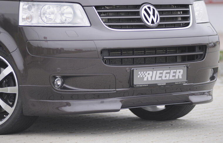 Rieger Tuning voorspoiler lip VW Transporter T5 voor alle modellen met multivan-/caravelle-voorzijde