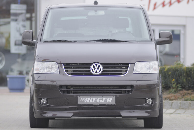 Rieger Tuning voorspoiler lip VW Transporter T5 voor alle modellen met multivan-/caravelle-voorzijde