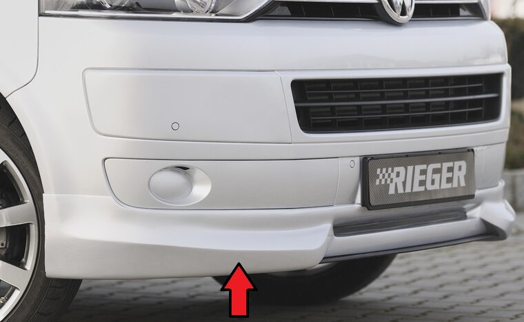 Rieger Tuning voorspoiler lip VW Transporter T5 voor alle modellen met multivan-/caravelle-voorzijde