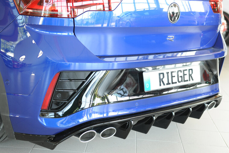 Rieger Tuning diffuser (voor auto&#039;s met trekhaak) VW T-Roc met uitlaatuitsparing links/rechts