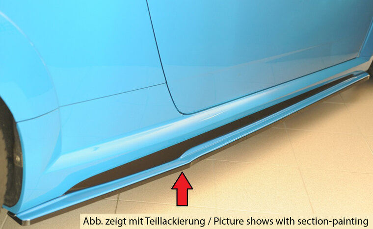 Rieger Tuning sideskirt aanzetstuk Audi TT / TTS / TTRS [8J] Alleen voor S-Line zijskirt, ook TTS/TT-RS