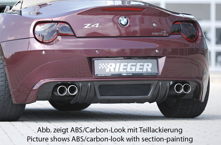 Rieger Tuning achterbumper verlenging BMW Z4 E85 alleen voor 335i