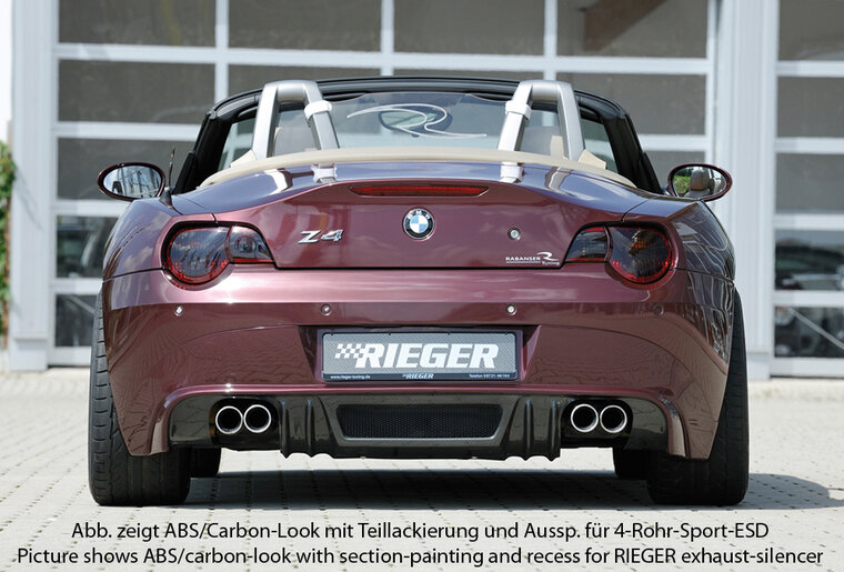 Rieger Tuning achterbumper verlenging BMW Z4 E85 alleen voor 335i