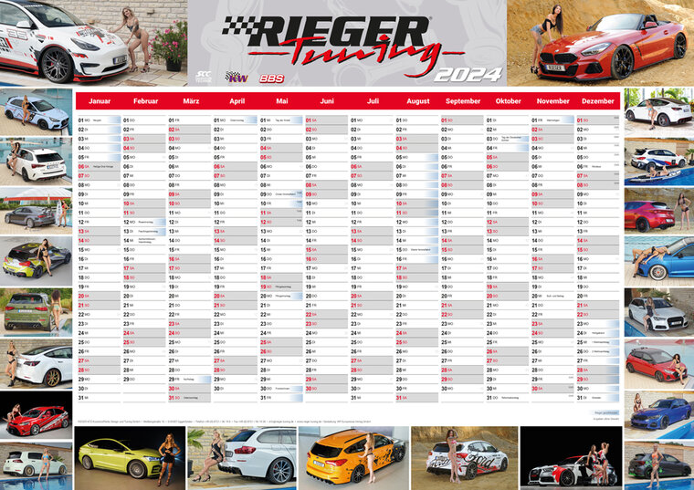 Rieger Tuning poster-kalender 2024 Overig Folder (DIN A1)