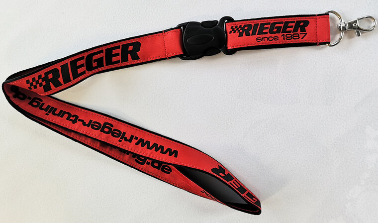 Rieger Tuning sleutelhanger Overig Rood/zwart, met kliksysteem