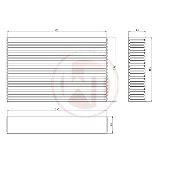 Competition Intercooler Core 600x300x95