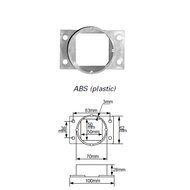 Green Adapterplaat ABS plastic &Oslash; 70mm aansluiting GRBR01