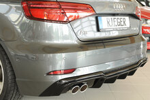 Rieger diffuser glossy black Audi A3 8V Sportback Facelift