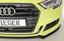 Rieger splitter glossy black Audi A3 8V Sportback Facelift