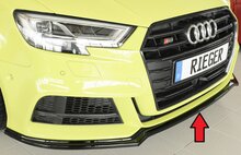 Rieger splitter glossy black Audi A3 8V Sportback Facelift