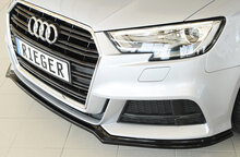 Rieger splitter glossy black Audi A3 8V Sportback Facelift