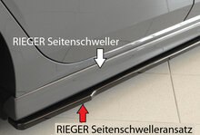 VW Golf 7 Rieger side skirt aanzet glanzend zwart rechts