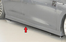 VW Golf 7 Rieger side skirt aanzet glanzend zwart rechts