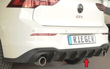 Rieger Diffuser Matt zwart Golf 8 GTi