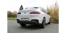 BMW X4 G02 - 30i einddemper dwars uitgang rechts/links - 1x100  25 rechts/links met uitlaatklep