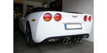 Corvette C06 einddemper uitgang in het midden - 4x100  12 in het midden