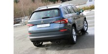 Skoda Kodiaq 4x4 einddemper dwars - 2x80 Typ 25 rechts/links - uitlaat onder de bumper