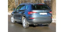 Skoda Kodiaq 4x4 einddemper dwars - 2x80 Typ 25 rechts/links - uitlaat in de bumper