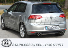 Simons Cat-back systeem VW Golf 7 Hatchback