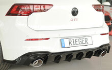 Rieger Diffuser Glanzend zwart VW Golf 8 GTi Clubsport