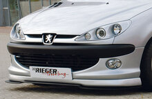 Rieger Tuning voorspoiler lip Peugeot 206 voor kleine originele bumper (niet GT)