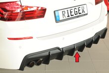 Rieger Tuning diffuser BMW 5-Serie F10/11 Alleen voor originele M-Sportpakket achterskirt