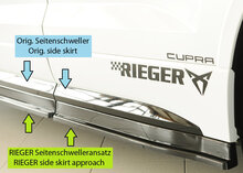 Rieger Tuning sideskirt aanzetstuk (3-delig) Seat Ateca FR / Cupra 5FP (Deurbekleding), alleen FR / Cupra