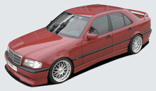 Rieger Tuning voorspoiler lip Mercedes C klasse [W202] (is geplakt op originele lip)