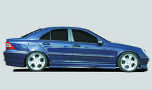 Rieger Tuning sideskirt Mercedes C klasse [W203] Tot -03.2004