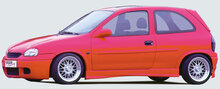 Rieger Tuning sideskirt Opel Corsa B niet voor GSI