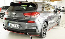 Rieger Tuning achterbumper aanzetstuk lateraal, links Hyundai i30 N alleen voor originele N- achterskirt-inzetstuk