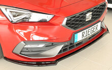 Rieger Tuning voorsplitter Seat Leon KL voor originele voorbumper FR/Xcellence/Style/Reference