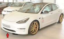 Rieger Tuning splitter Tesla Model 3 voor originele voorbumper