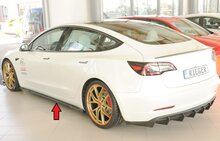 Rieger Tuning sideskirt aanzetstuk Tesla Model 3 voor originele sideskirt