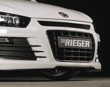 Rieger Tuning grille glanzend zwart VW Scirocco 3 voor voorbumper 14102 / 14103