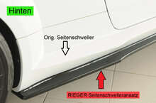 Rieger Tuning sideskirt aanzetstuk Audi TT / TTS / TTRS [8J] voor originele RS3 (8V) sideskirt (alleen sportback)