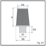 GREEN universele filters | Diamond | &Oslash;70 mm aansluiting, Alu top