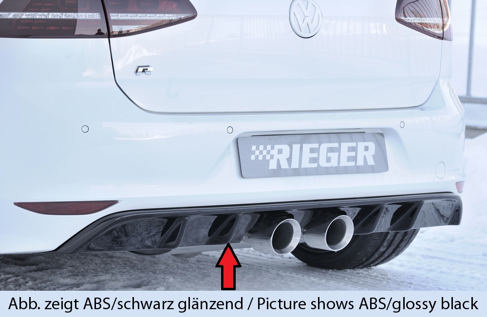 Rieger diffuser ABS plastic VW golf 7 r