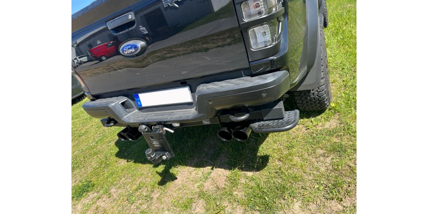 Ford Raptor - dubbele cabine einddemper zijpijp. uitgang rechts/links - 2x100  25 rechts/links zwart geëmailleerd